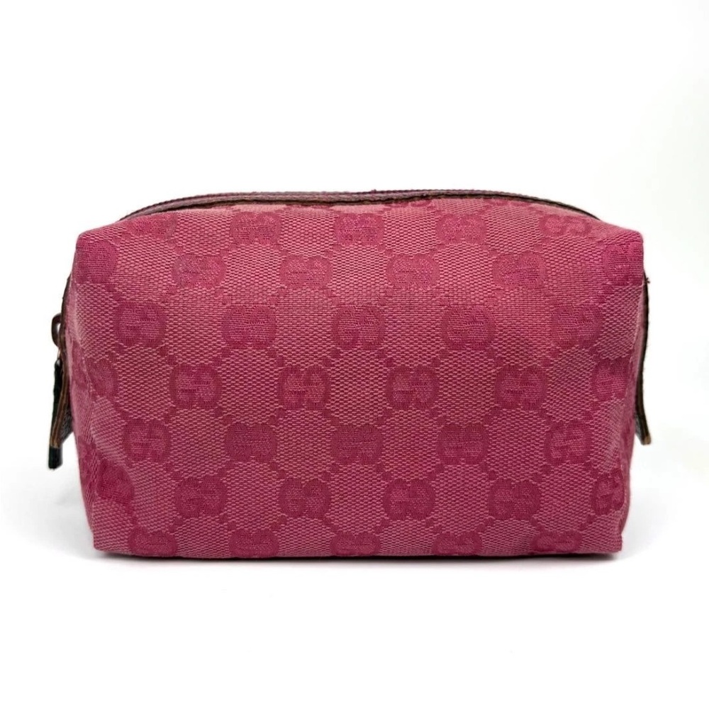 Gucci Pink Monogram Pouch - Picture 2 of 11